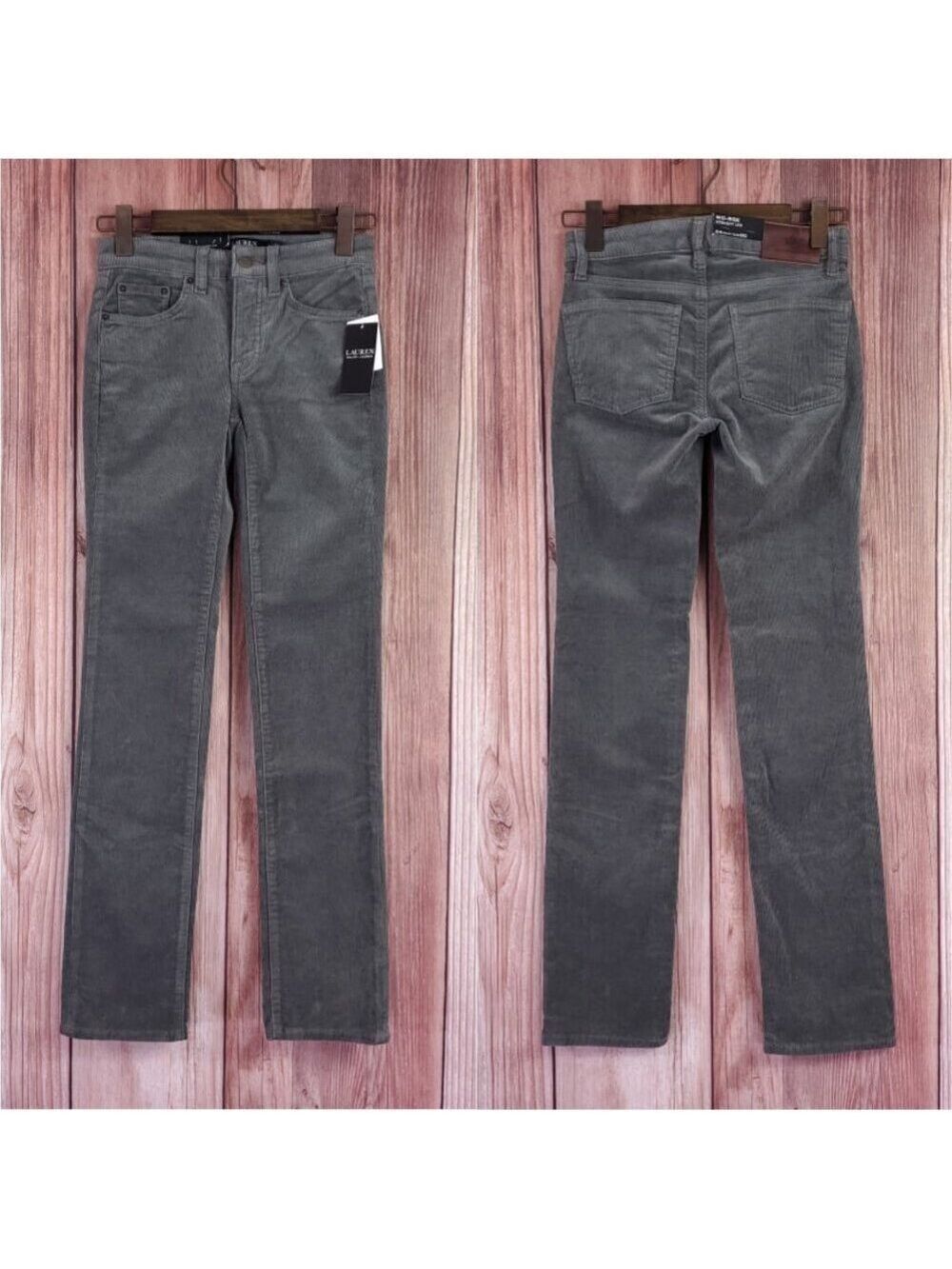 *READ* NWT Lauren Ralph Lauren Womens 00 Mid Rise Straight Leg Corduroy Pants